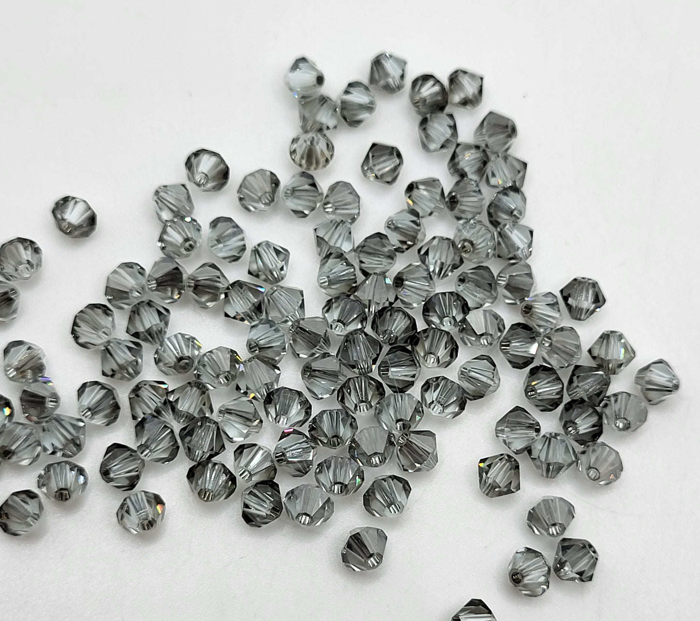 #5328 - Swarovski Crystal 4mm Bicone Beads - Satin Effect; 24pc per pack