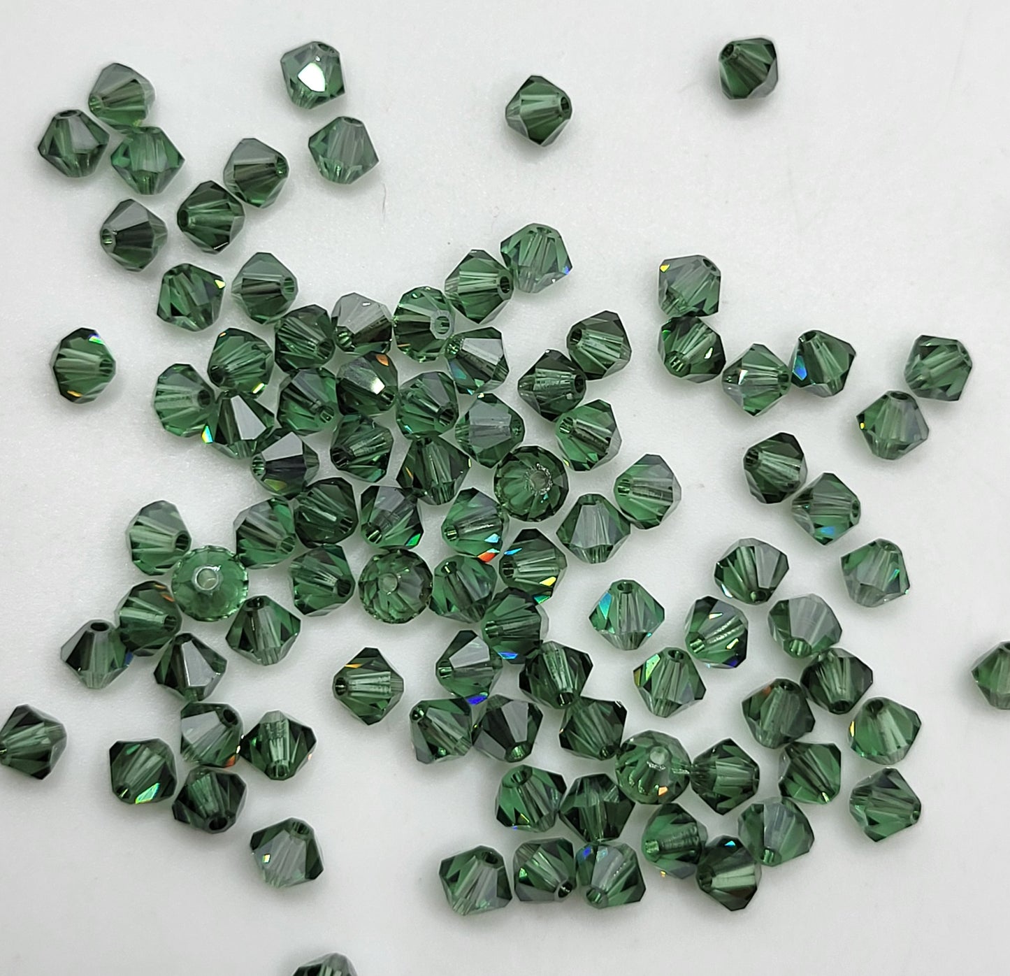 #5328 - Swarovski Crystal 4mm Bicone Beads - Satin Effect; 24pc per pack