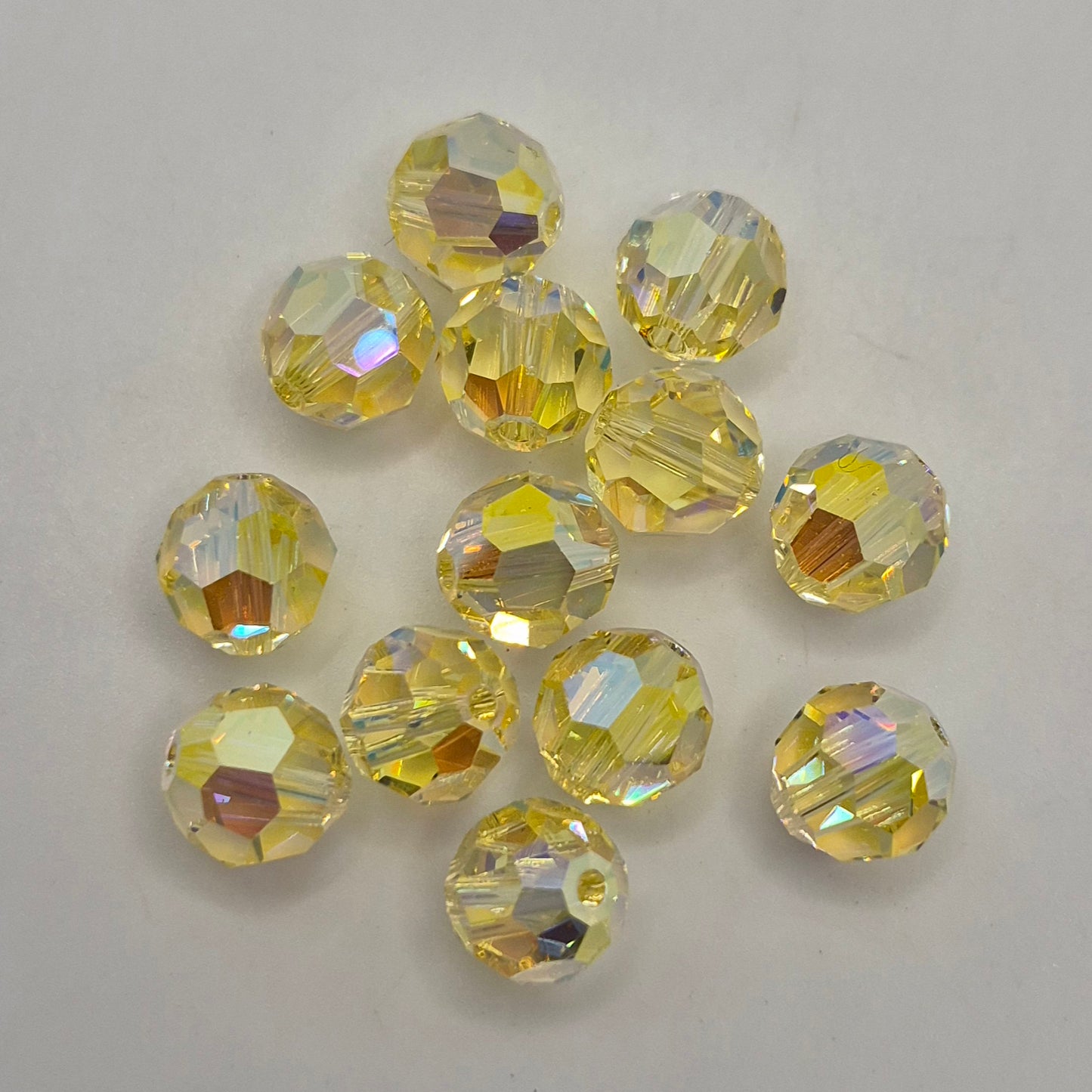 #5000 - Swarovski Crystal 8mm Round Beads w/ AB2X Effect; 6pc per pack