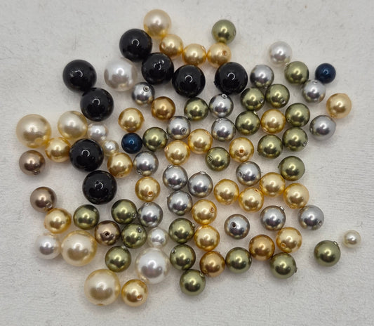 CLEARANCE MIX!  88pc Swarovski Crystal Round 4-8mm Pearl 5810; Assorted Colors