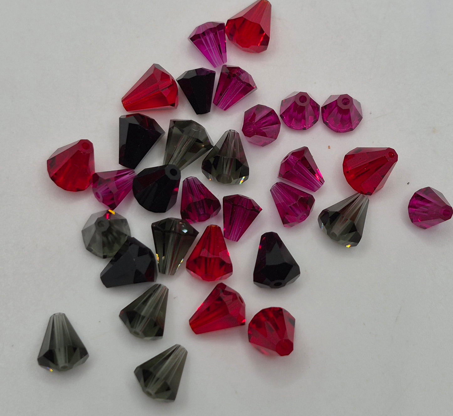 CLEARANCE MIX!  31pc Swarovski Crystal Jewel Tone Colors Cone 5400 Beads