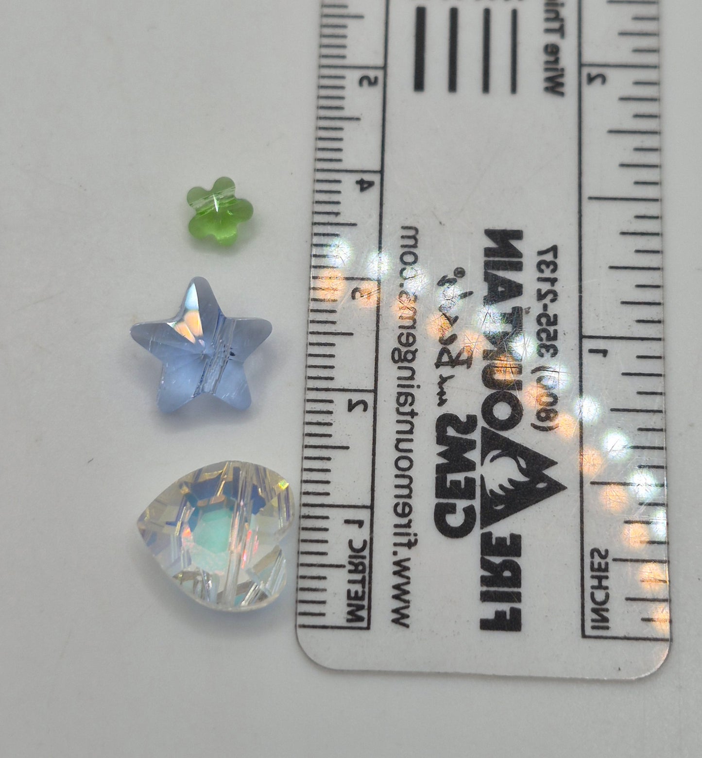CLEARANCE MIX!  27pc Swarovski Crystal Heart, Flower, and Star Bead Mix