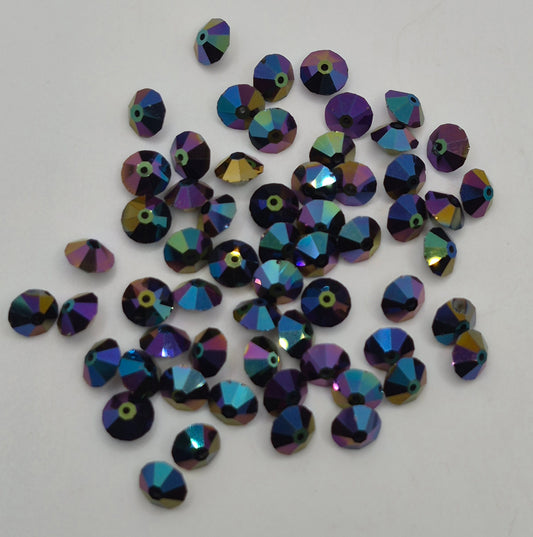 CLEARANCE MIX!  60pc Swarovski Crystal Jais Scarabee 7mm Spacer 5307 Beads; LAST ONE