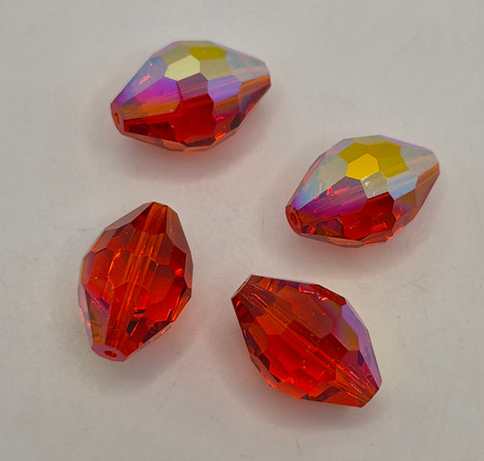 #5200 - 4pc Swarovski Crystal Hyacinth AB 18x12mm Oval Beads; LAST ONE