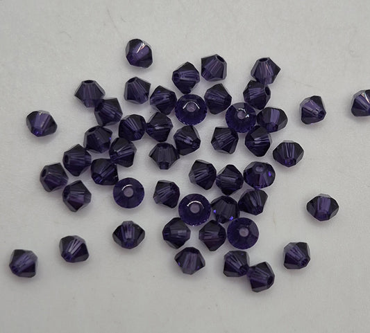 #5328 - 48pc Swarovski Crystal Purple Velvet 3mm Bicone Beads; LAST ONE
