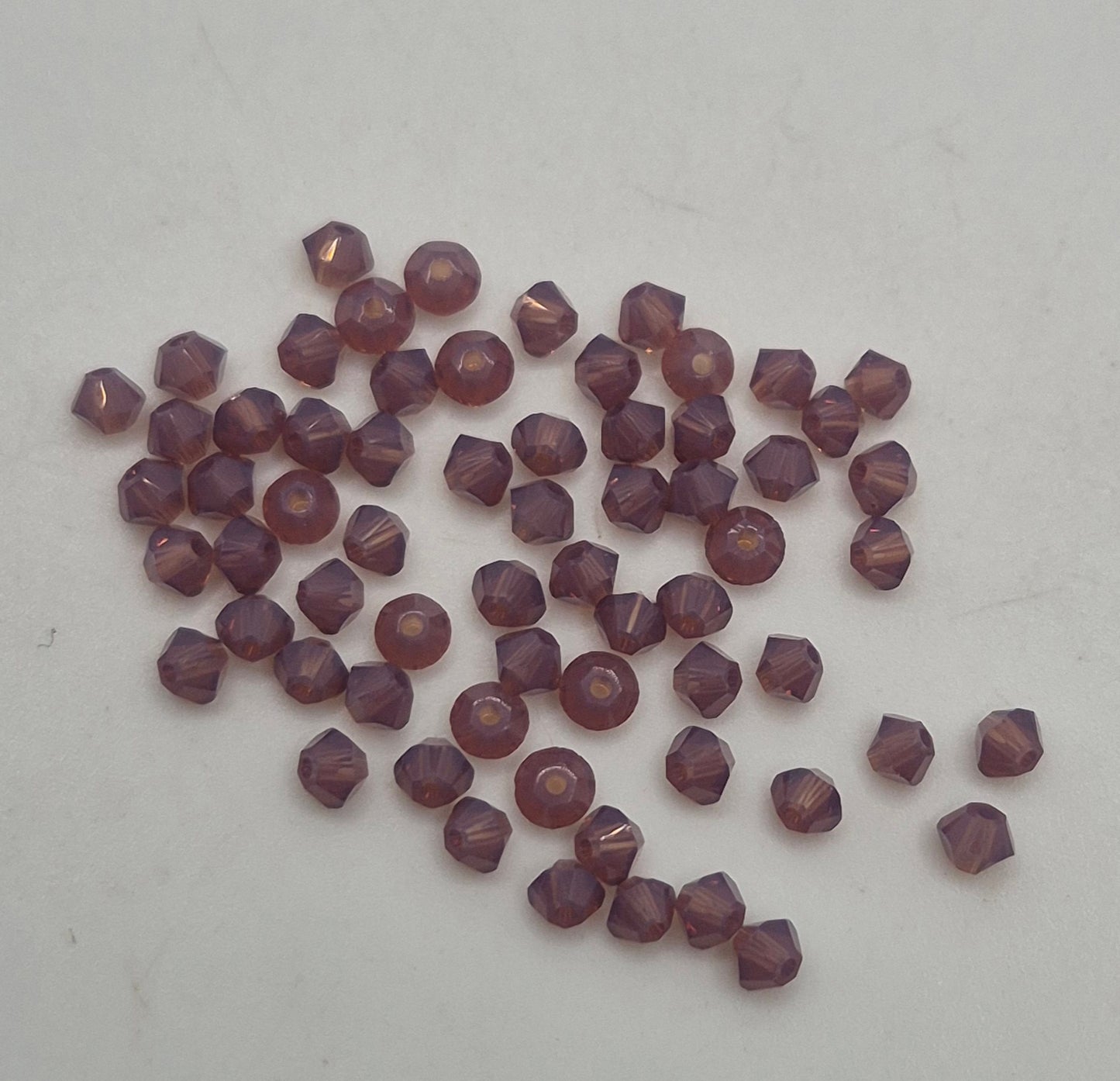 #5328 - Swarovski Crystal 3mm Bicones - Opal Finish; 24pc per pack