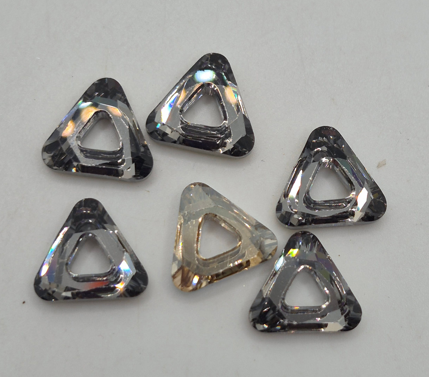 CLEARANCE MIX!  6pc Swarovski Crystal 14mm Cosmic Triangle 4737 Fancy Stones