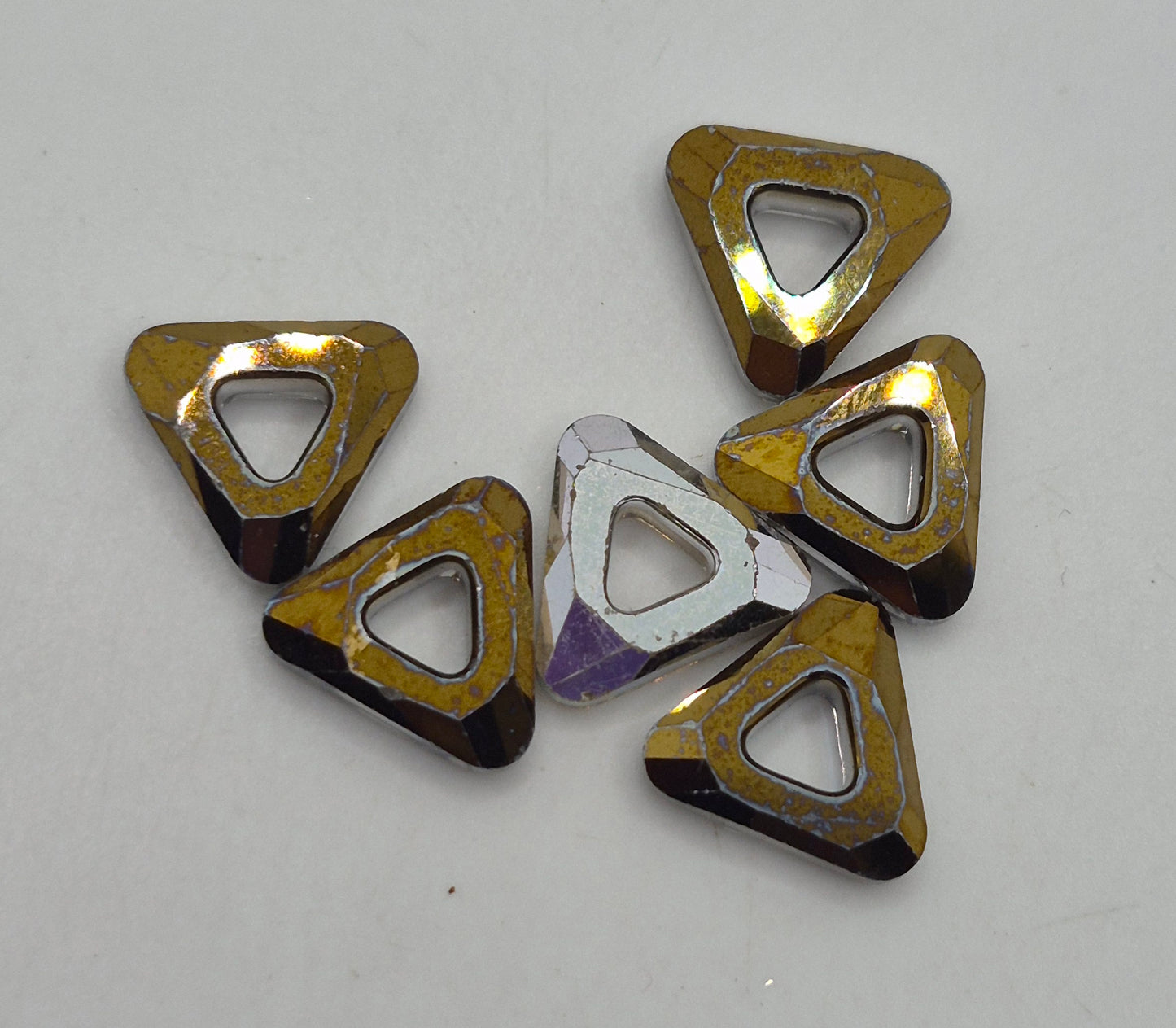 CLEARANCE MIX!  6pc Swarovski Crystal 14mm Cosmic Triangle 4737 Fancy Stones