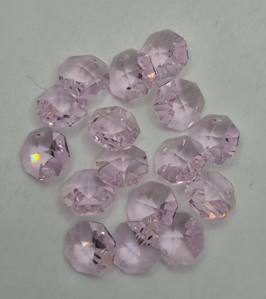 AMAZING DEAL! 10pc Swarovski Crystal Rosaline 12mm 2-Hole Octagon Prisms