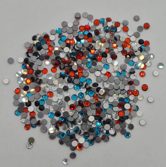 CLEARANCE MIX! 500+ Swarovski Crystal ss9 Flatback Rhinestones; Assorted Colors
