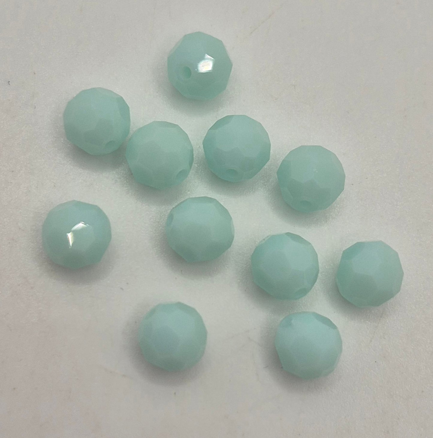 #5000 - 11pc Swarovski Crystal Mint Alabaster 6mm Round Beads; LAST ONE