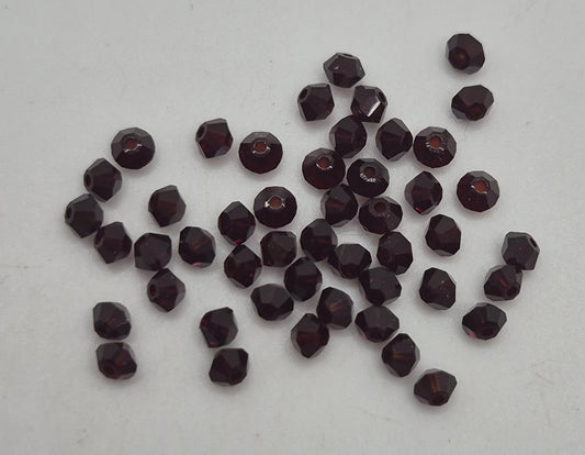 #5328 - 48pc Swarovski Crystal Garnet 3mm Bicone Beads; LAST ONE