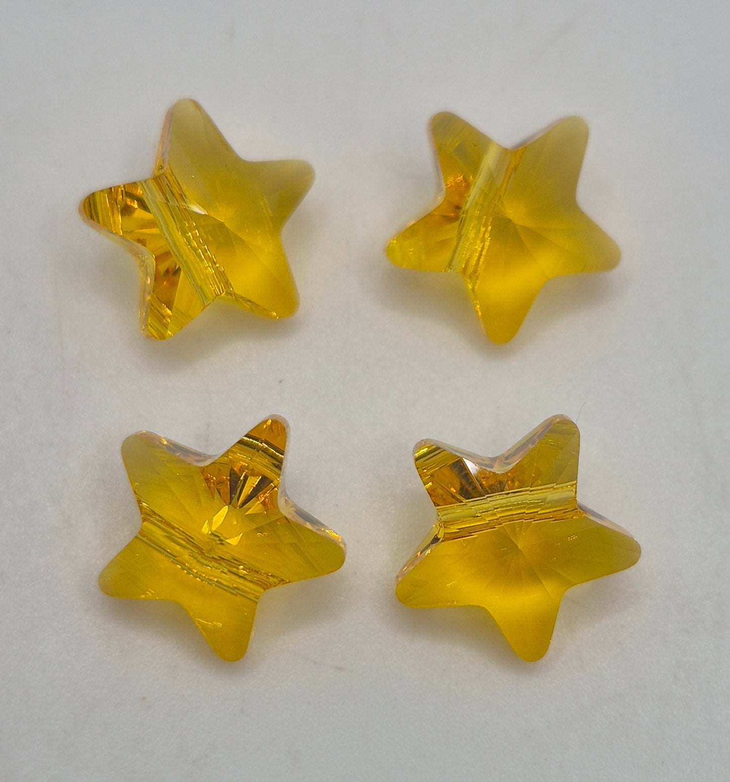 #5714 - 4pc Swarovski Crystal Sunflower 12mm Star Beads; LAST ONE