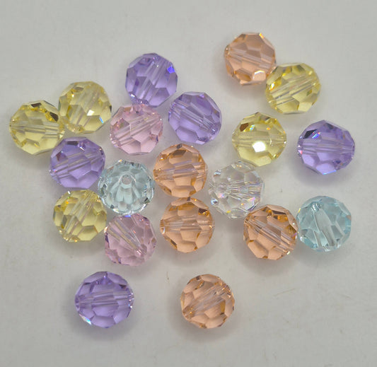 CLEARANCE MIX!  20pc Swarovski Crystal 8mm Round 5000 Beads; Pastel Colors