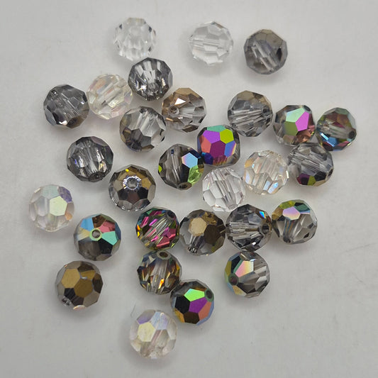 CLEARANCE MIX!  29pc Swarovski Crystal 6mm Round 5000 Beads; Crystal Effects