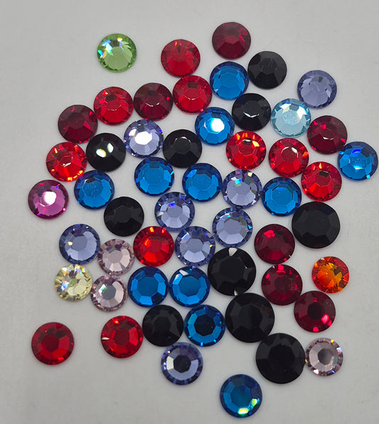 CLEARANCE MIX!  54pc Swarovski Crystal ss34 (7mm) Flatback Rhinestones