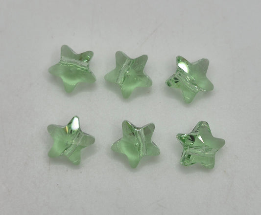 #5714 - Swarovski Crystal 8mm Peridot Star Beads; 6pc per pack