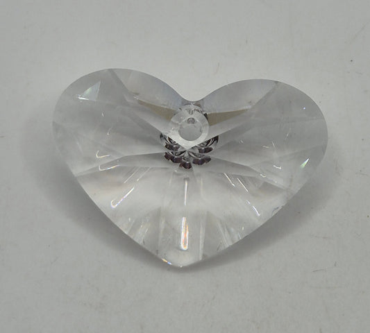 #6260 - Swarovski Crystal Clear 27mm Crazy 4 U Heart Pendant; LAST ONE