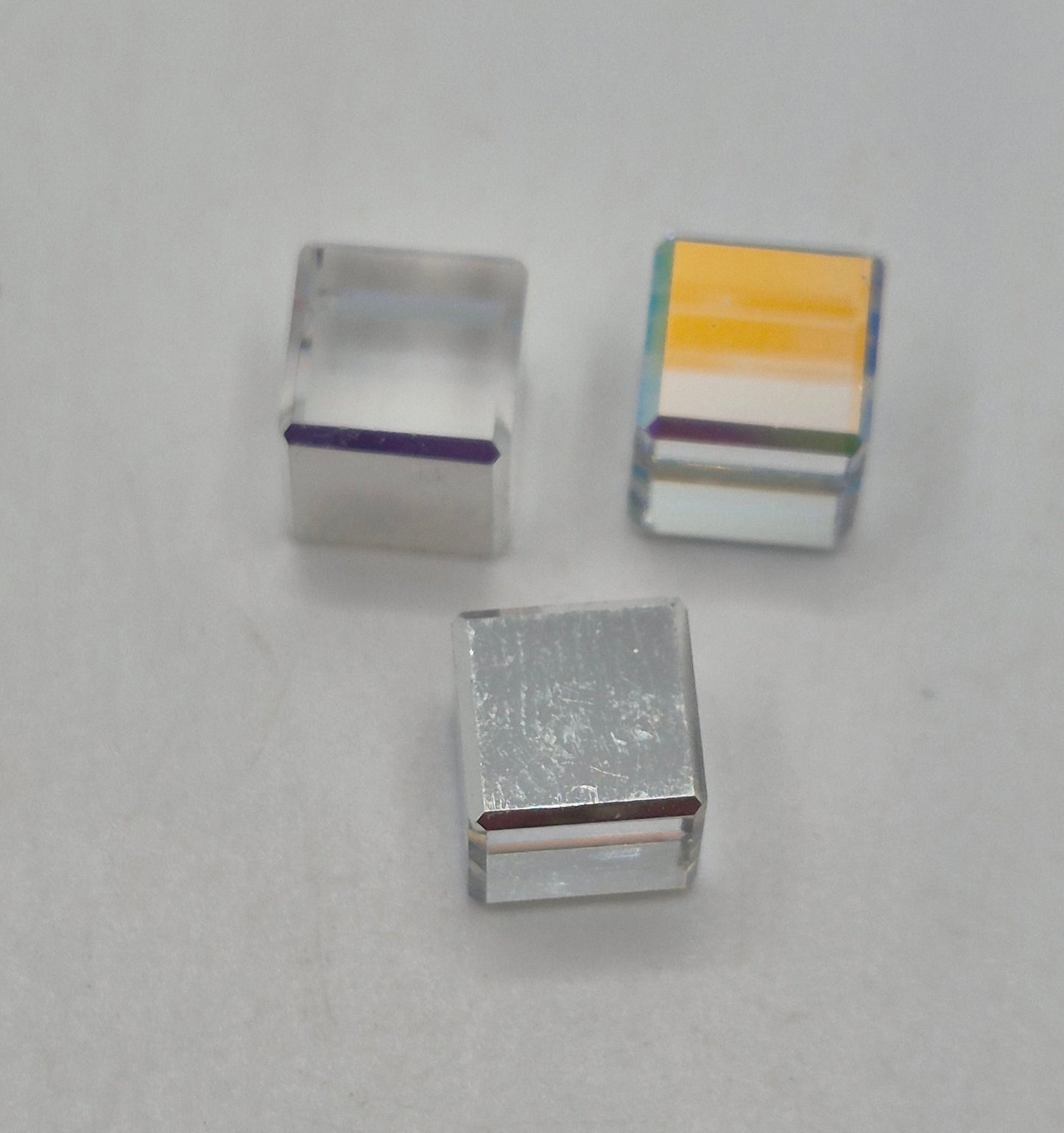 #4840 - Swarovski Crystal 8mm Full Flatback Cube Fancy Stone; 4pc per pack