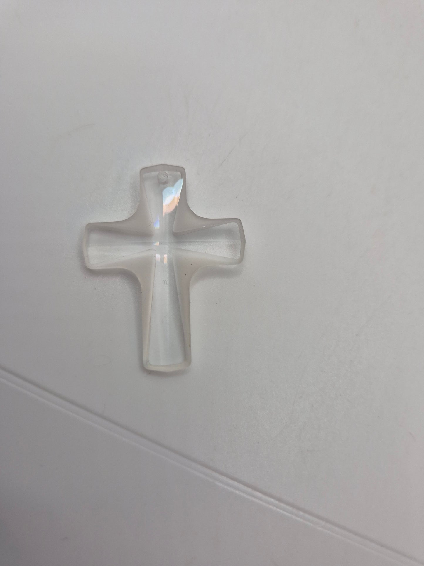 #6860 - Swarovski Crystal Clear 38mm Cross Pendant
