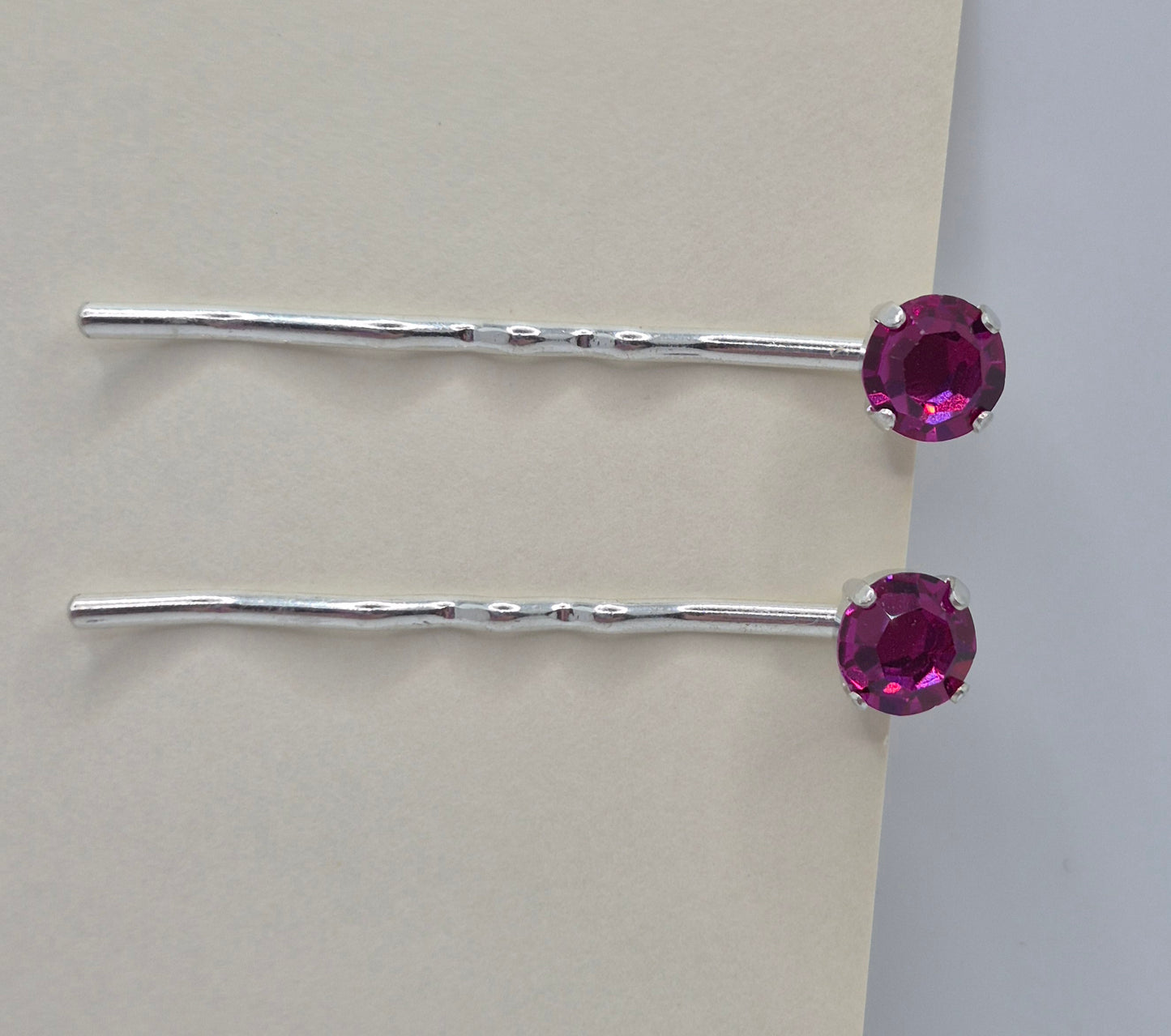 Hair/ Bobby Pins - Swarovski Crystal Chaton Stone; Pack of 2; Many Colors!