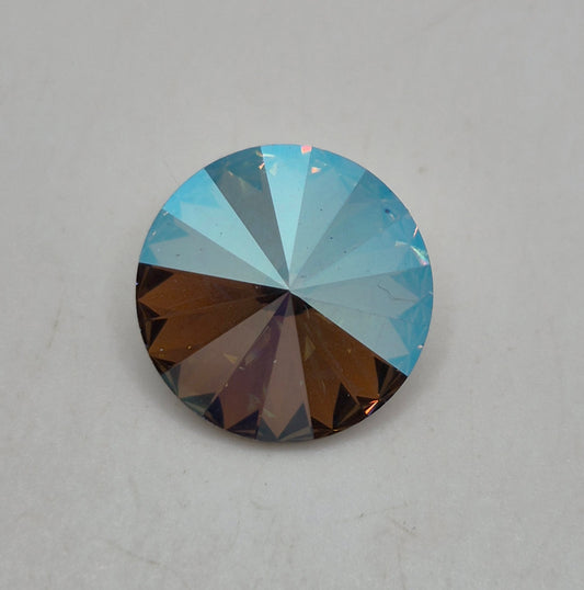 #1122 - Swarovski Crystal Black Diamond Shimmer 14mm Rivoli Pointed Back Stone; LAST ONE