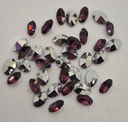 #4100 - 36pc Swarovski Crystal Amethyst 6x4mm Oval Fancy Stones; LAST ONE