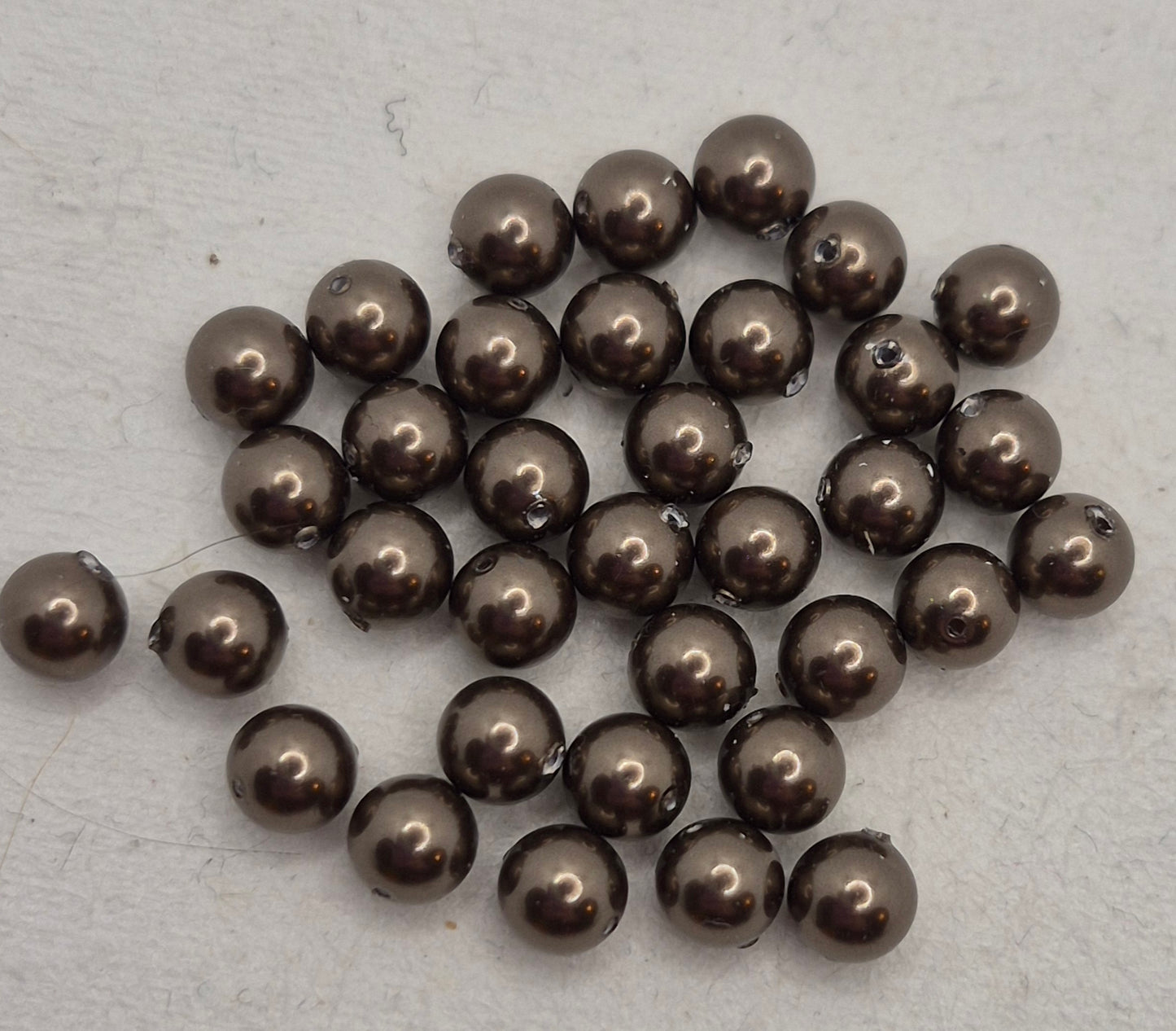 #5810 - Swarovski Crystal 6mm Round Pearl Beads; 25pc per pack