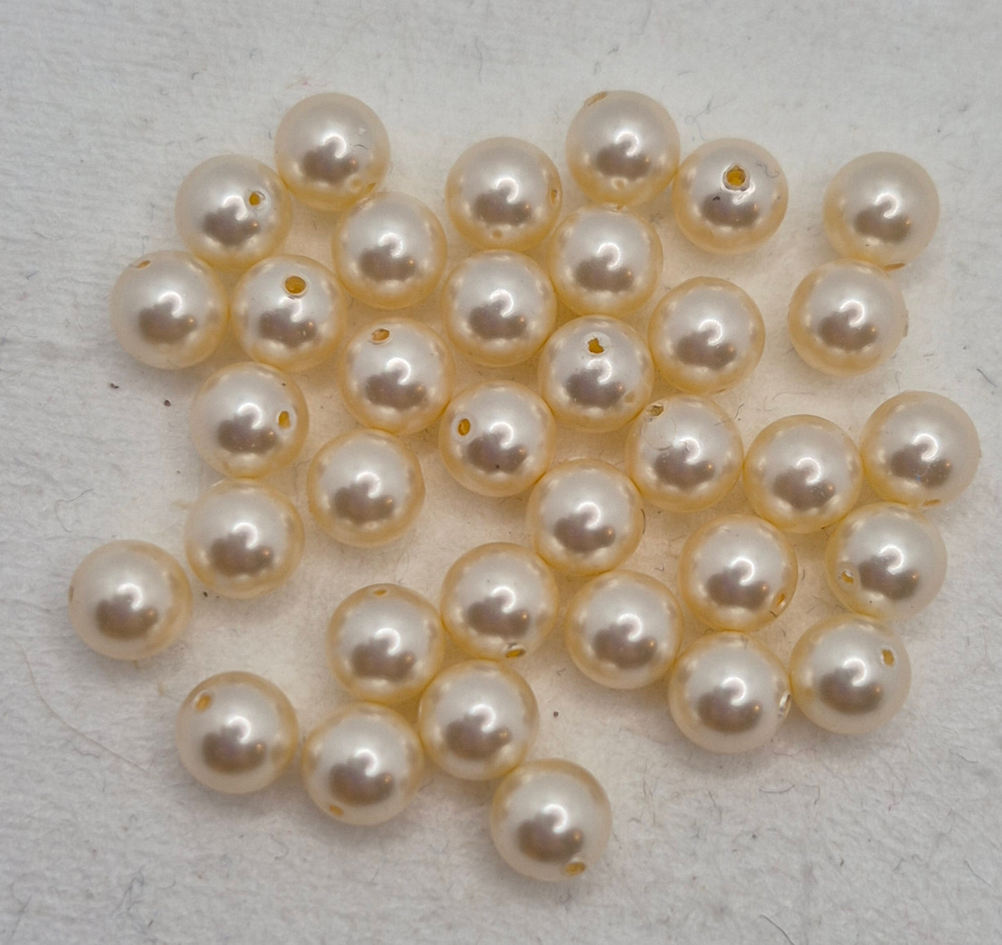 #5810 - Swarovski Crystal 6mm Round Pearl Beads; 25pc per pack