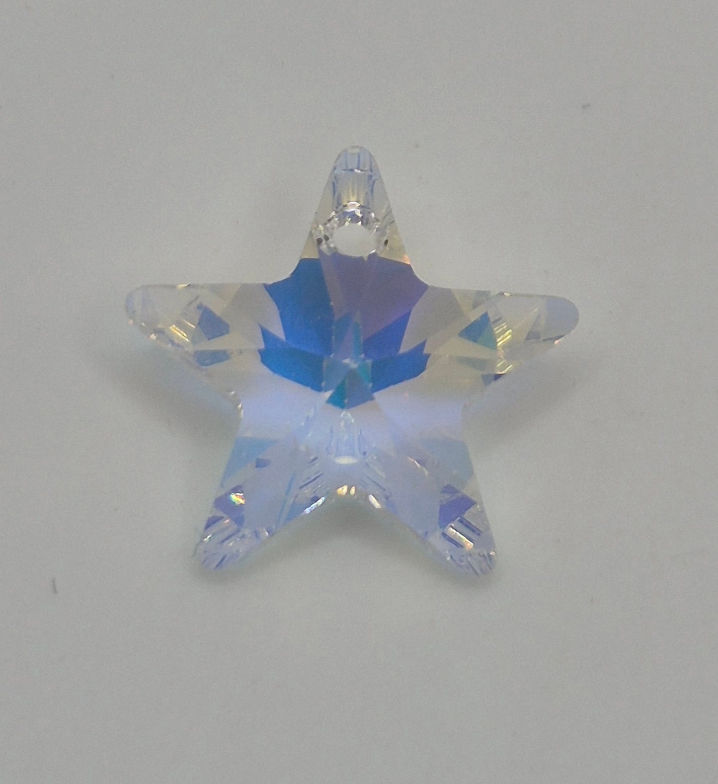 #6715 - Swarovski Crystal Clear AB 14mm Star Pendant; LAST ONE
