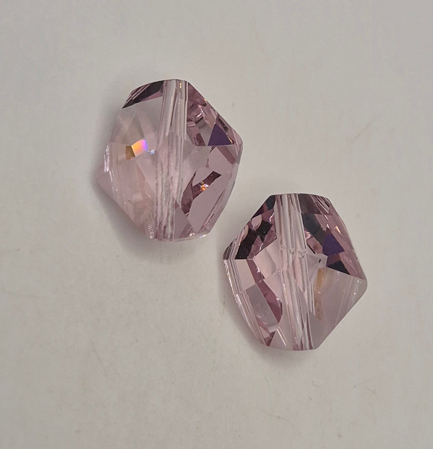 #5523 - 2pc Swarovski Crystal Light Amethyst 16mm Cosmic Beads; LAST ONE