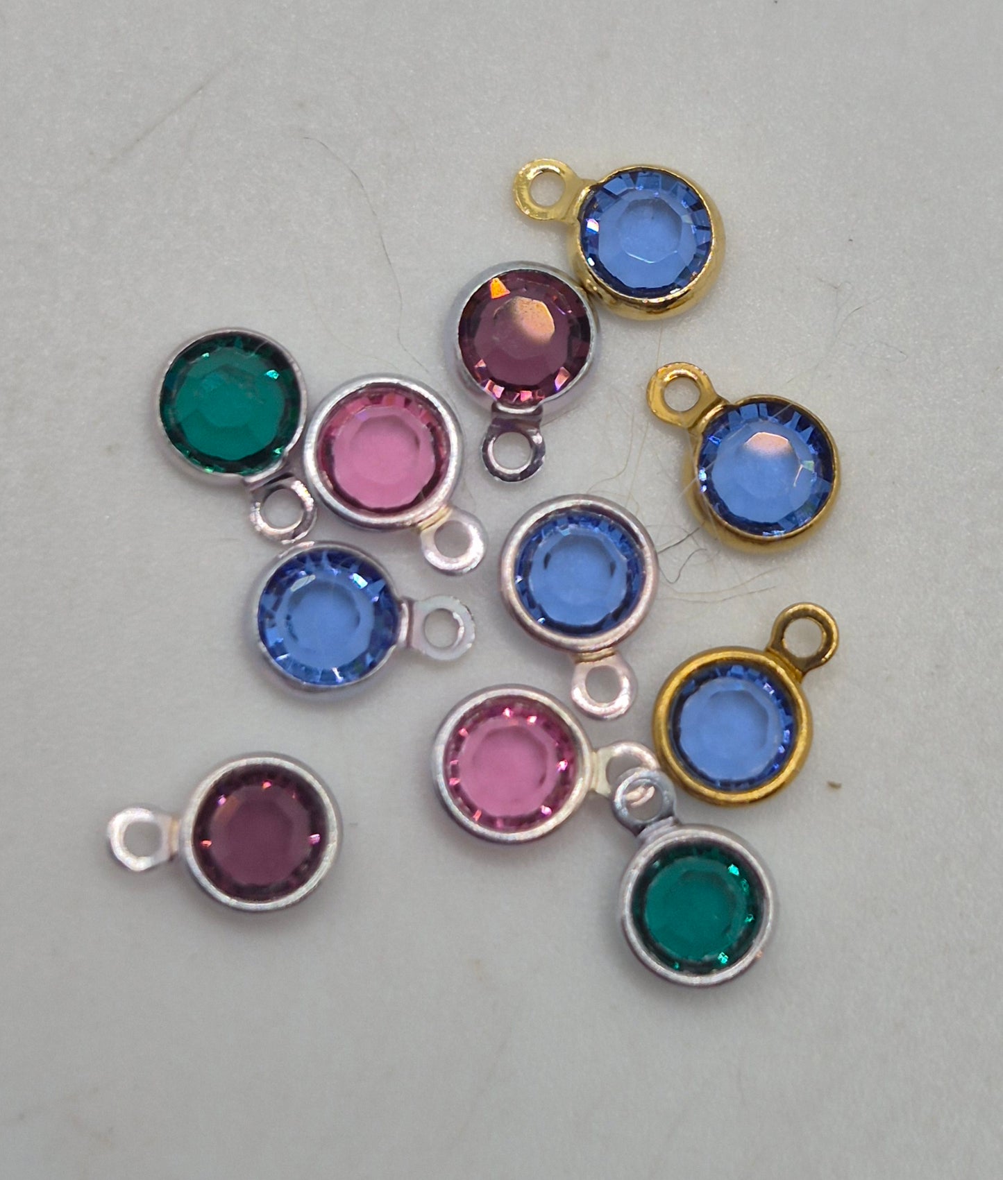 CLEARANCE MIX!  11pc Swarovski Crystal 4mm 1 Loop Channel Charms
