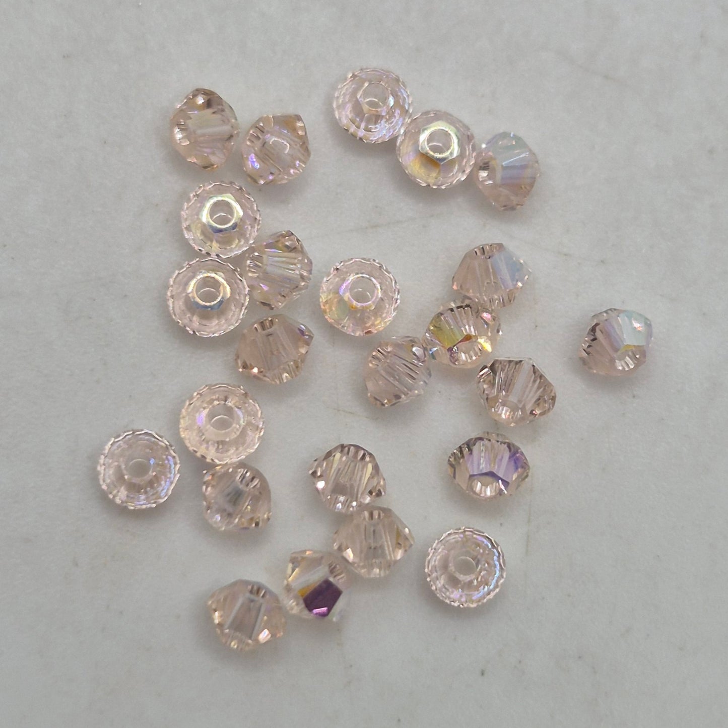 #5328 - 25pc Swarovski Crystal Silk AB 3mm Bicone Beads; LAST ONE