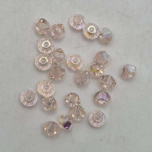 #5328 - 25pc Swarovski Crystal Silk AB 3mm Bicone Beads; LAST ONE