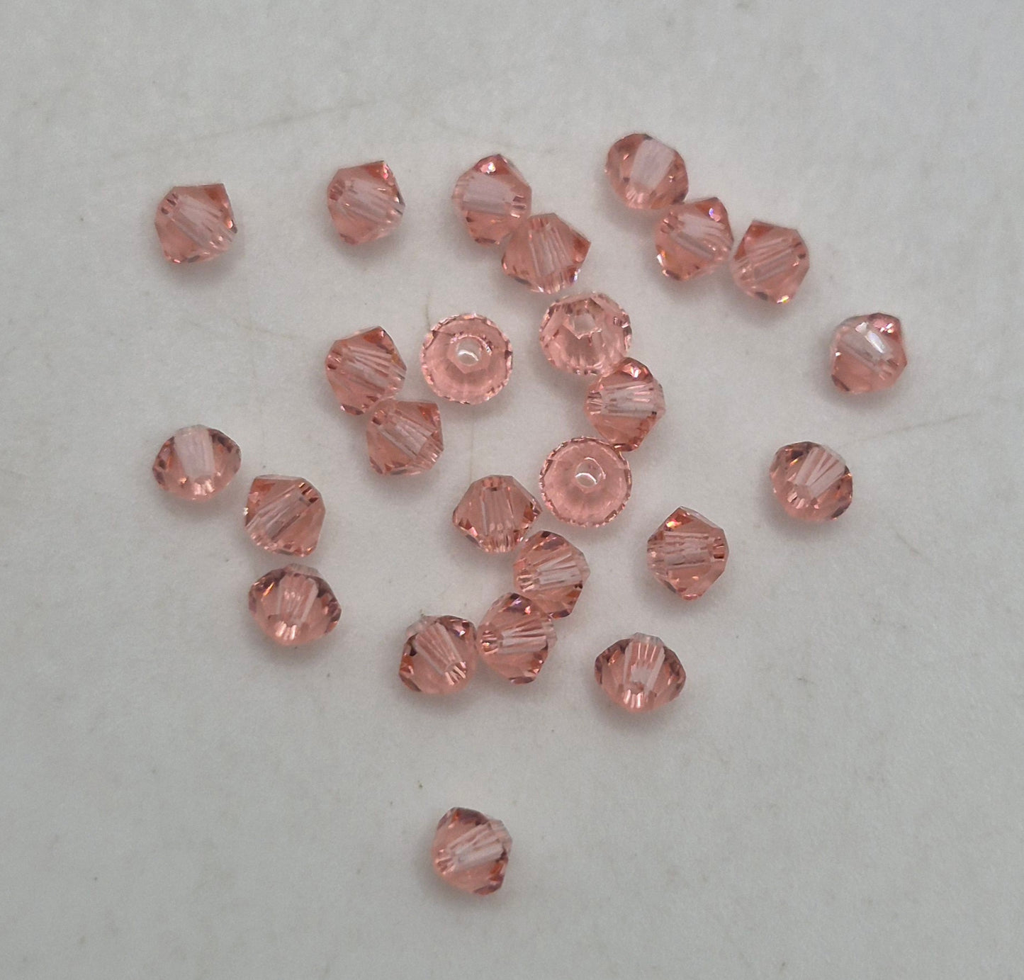 #5328 - 25pc Swarovski Crystal Rose Peach 3mm Bicone Beads; LAST ONE
