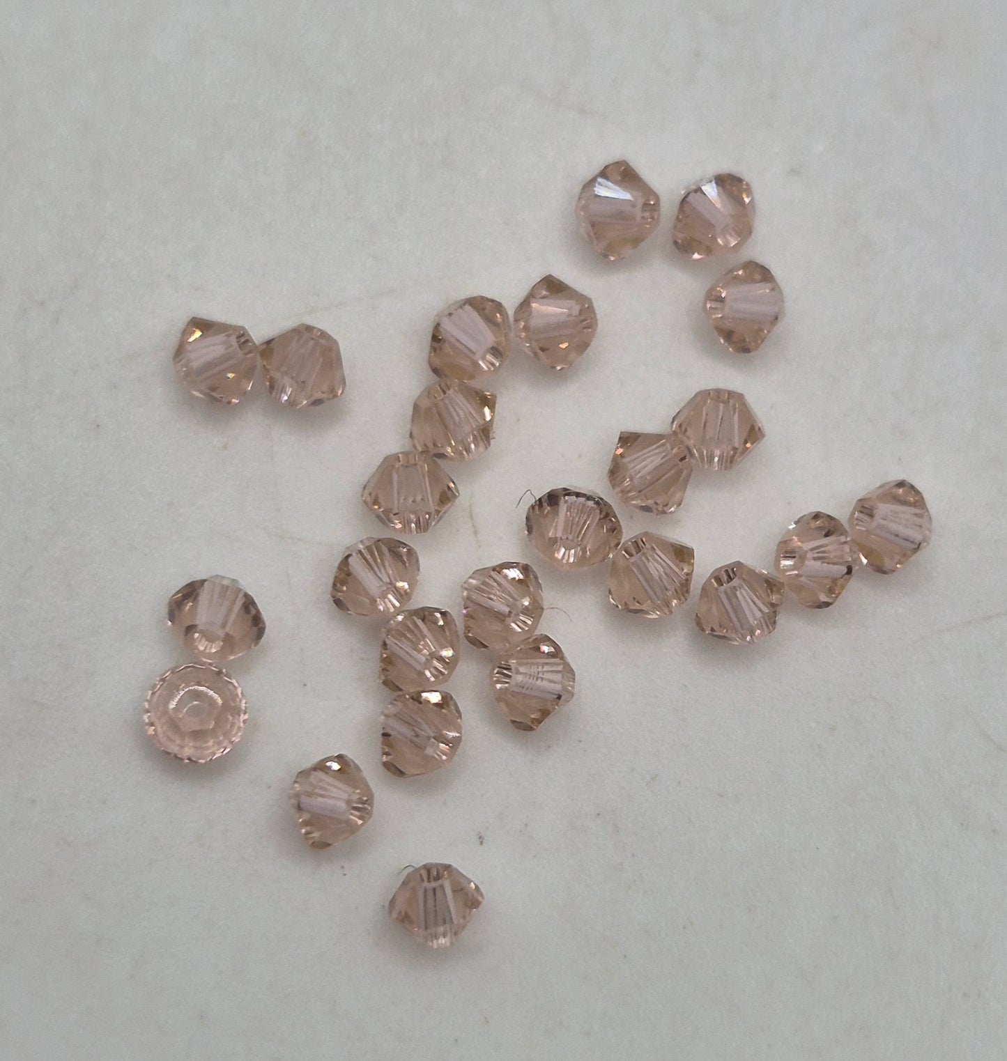 #5328 - 25pc Swarovski Crystal Vintage Rose 3mm Bicone Beads; LAST ONE
