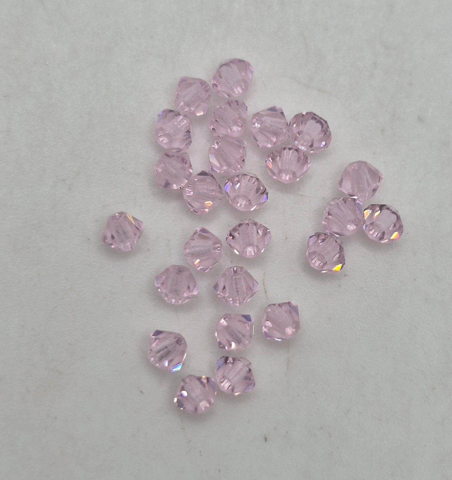 #5328 - 25pc Swarovski Crystal Rosaline 3mm Bicone Beads; LAST ONE