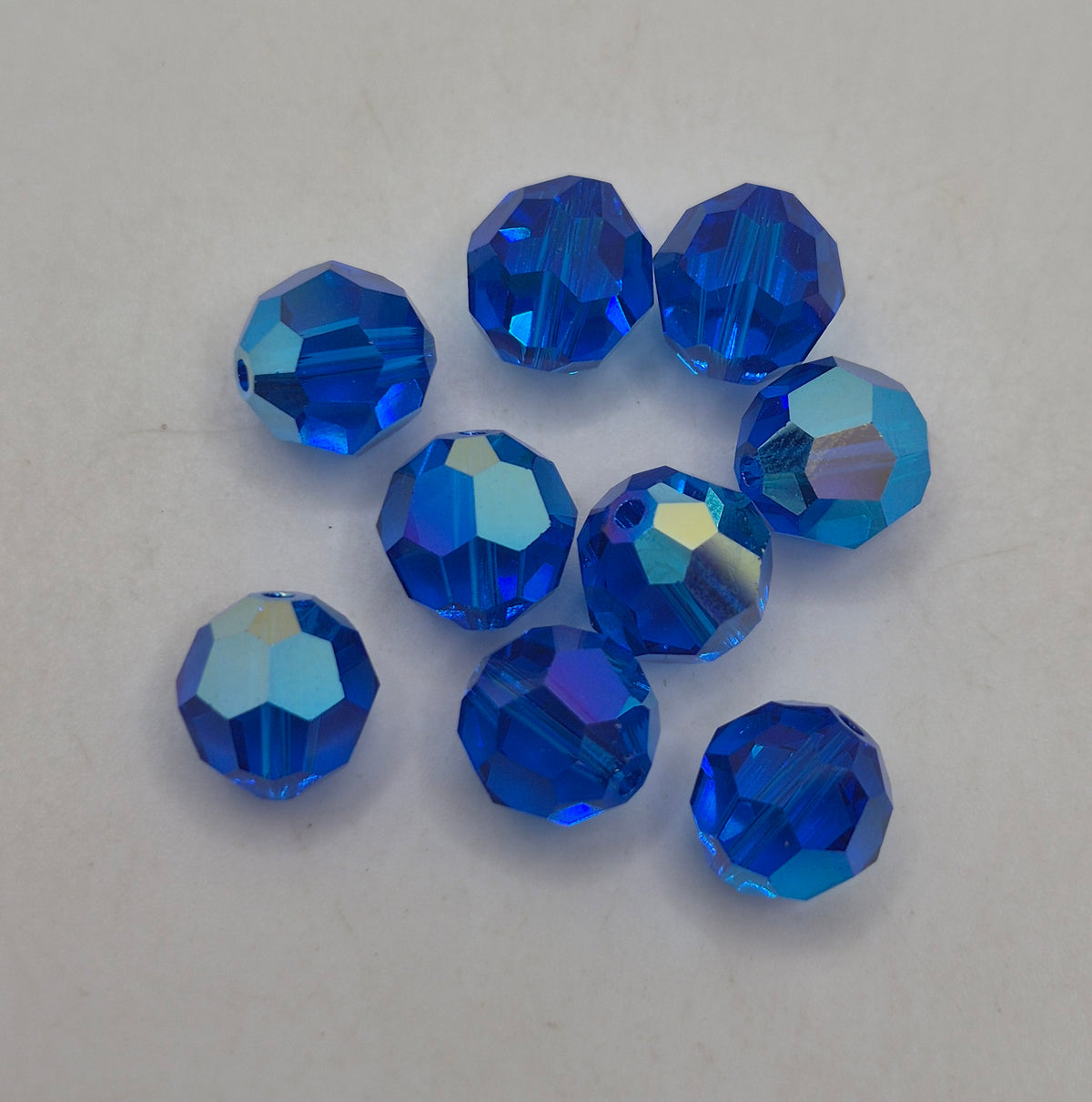 #5000 - Swarovski Crystal 10mm Round Beads; w/ AB Finish; 6pc per pack