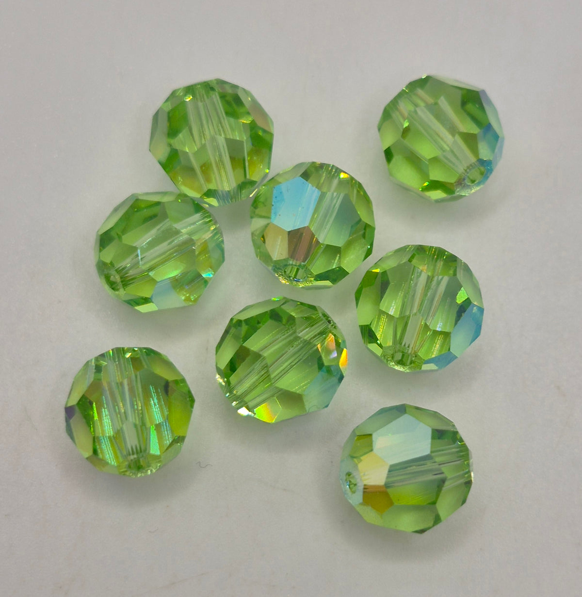 #5000 - Swarovski Crystal 10mm Round Beads; w/ AB Finish; 6pc per pack