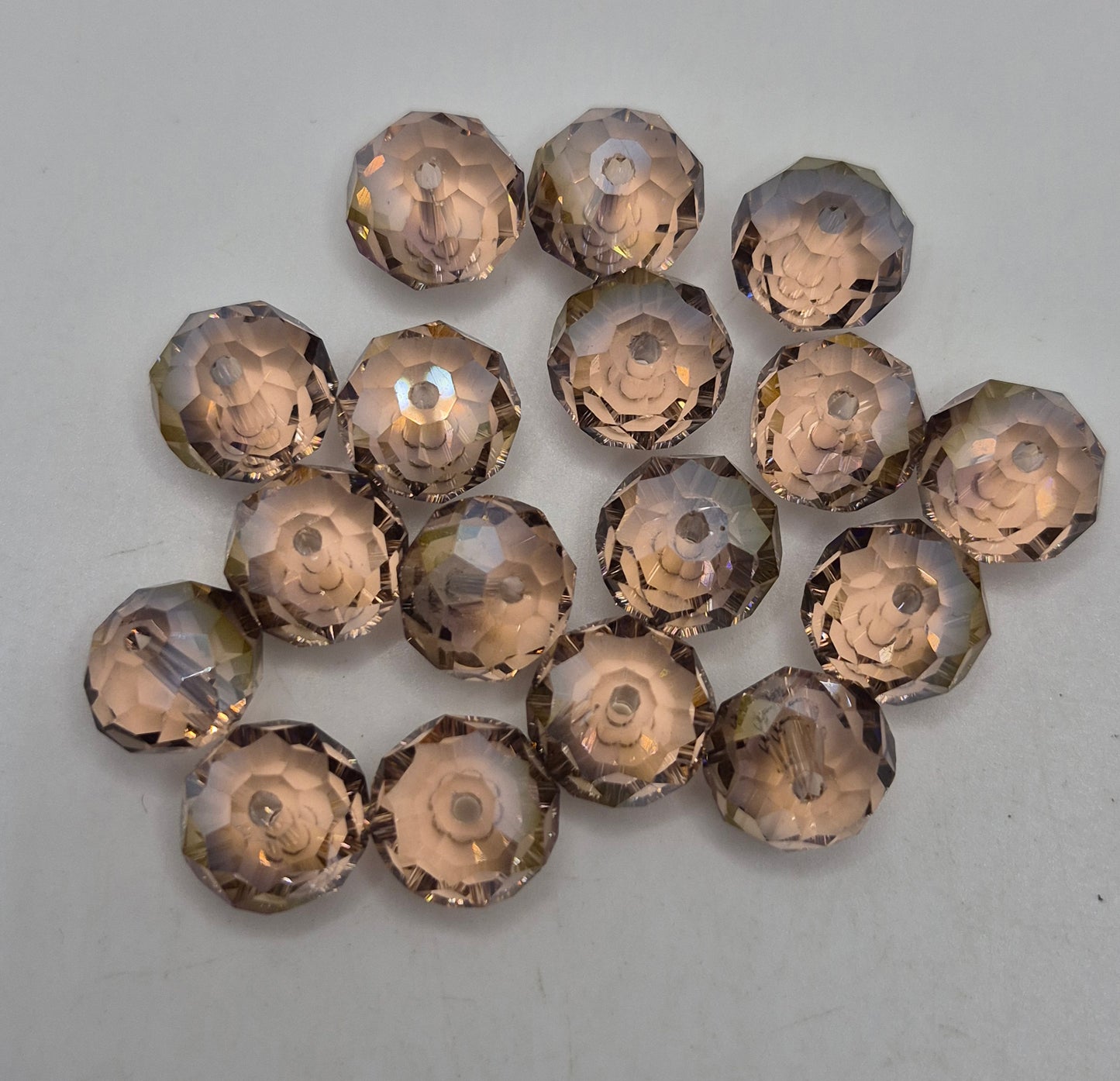 CLEARANCE MIX!  24pc ?Swarovski? Purple AB 12mm Donut Beads; Read Description!