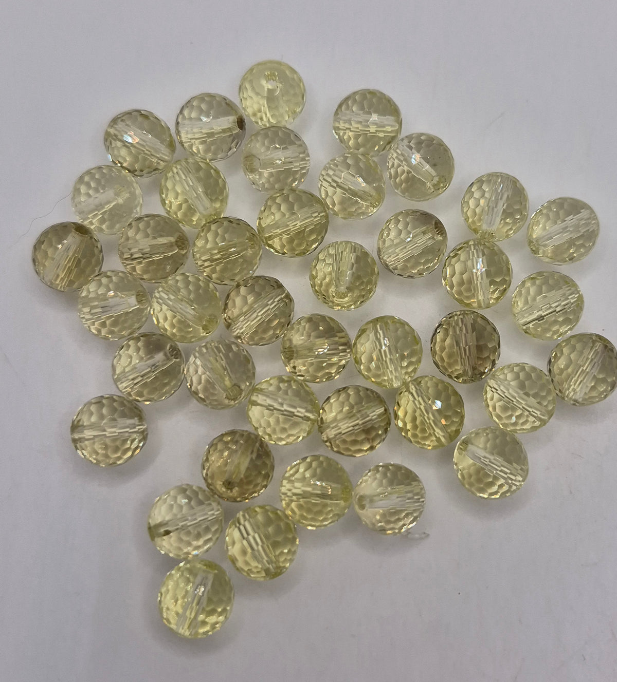 CLEARANCE MIX!  20pc ?Swarovski? 10mm Disco Ball Beads; Light Yellow; Read Description