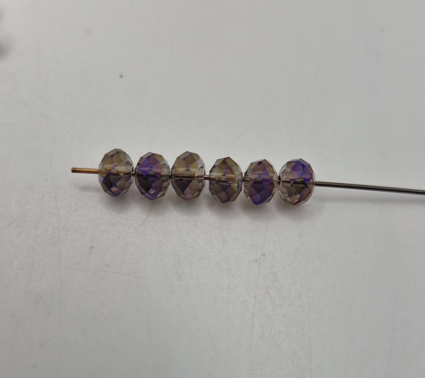 CLEARANCE MIX!  38pc ?Swarovski? Iridescent Purple 6mm Donut Beads; Read Description!