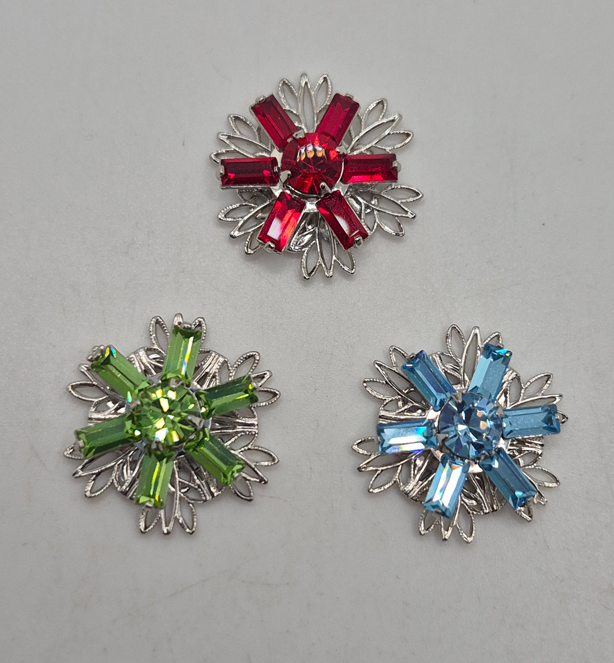 Swarovski Crystal Sew on 17mm Filigree Flower w/ Rhodium Finish
