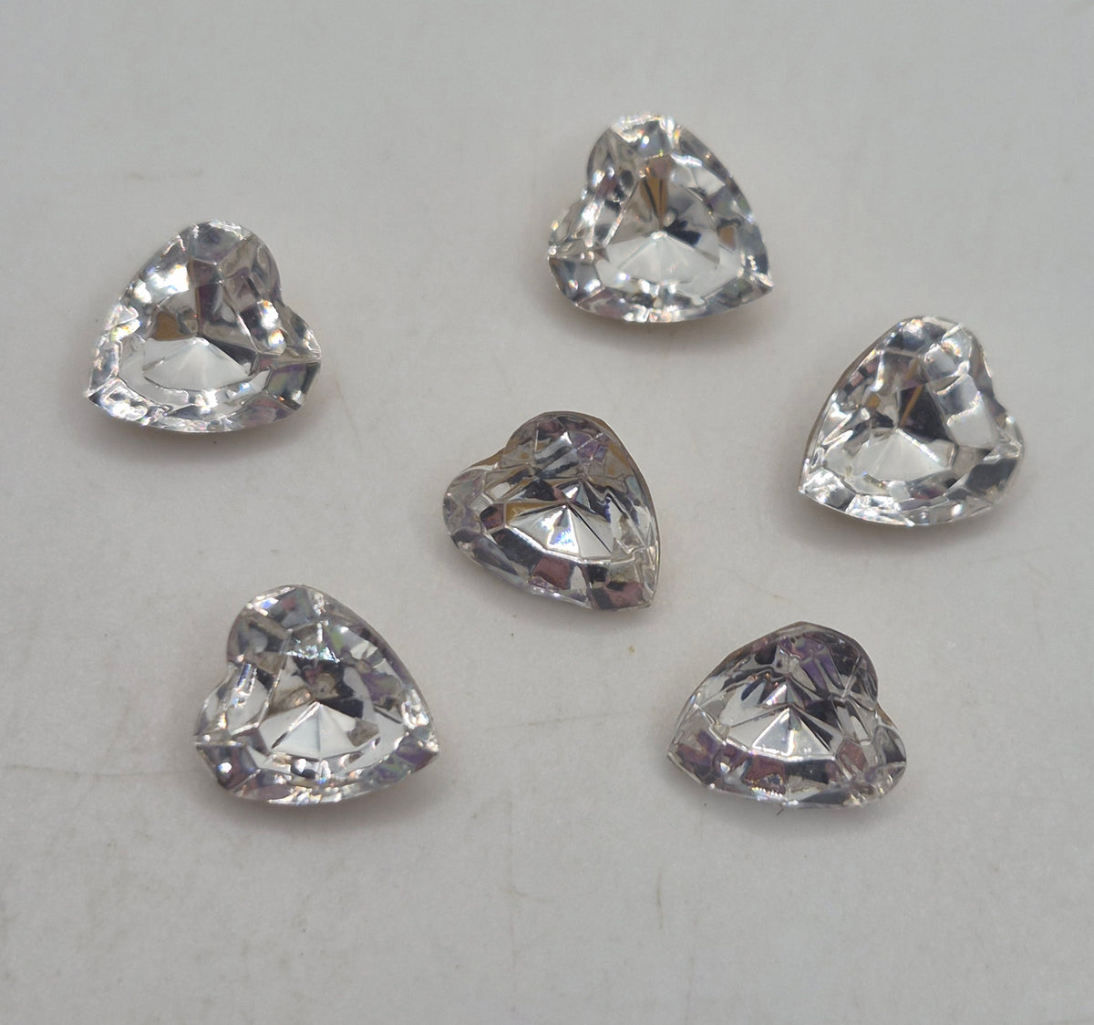 #4813 - Swarovski Crystal Clear 10x9mm Heart Fancy Stone; 6pc per pack