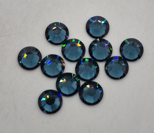 #2029 - 12pc Swarovski Crystal Montana ss34 Flatback Rhinestones; LAST ONE