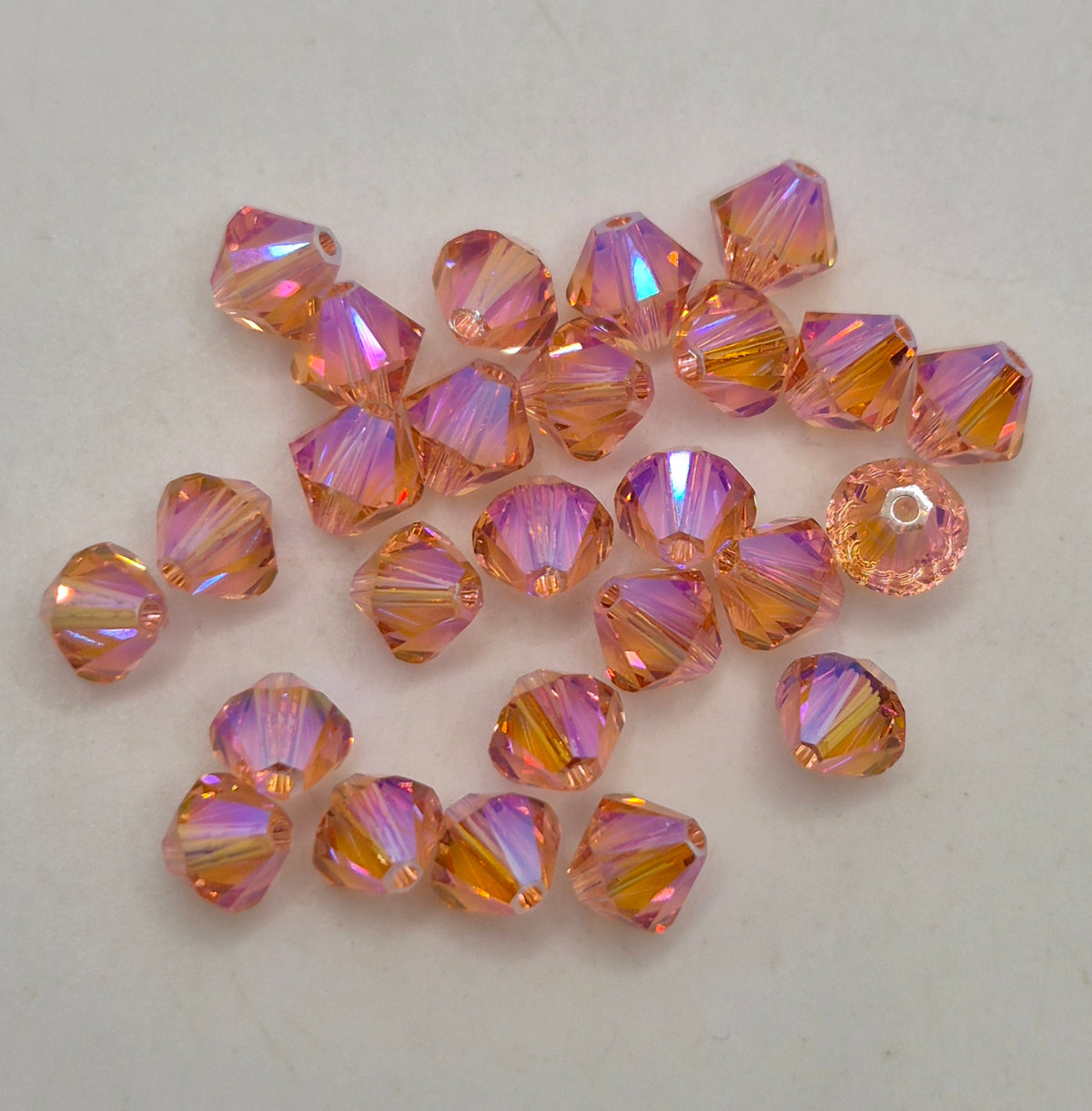 #5328 - Swarovski Crystal 6mm Shimmer 2X Bicones Beads; 12pc per pack