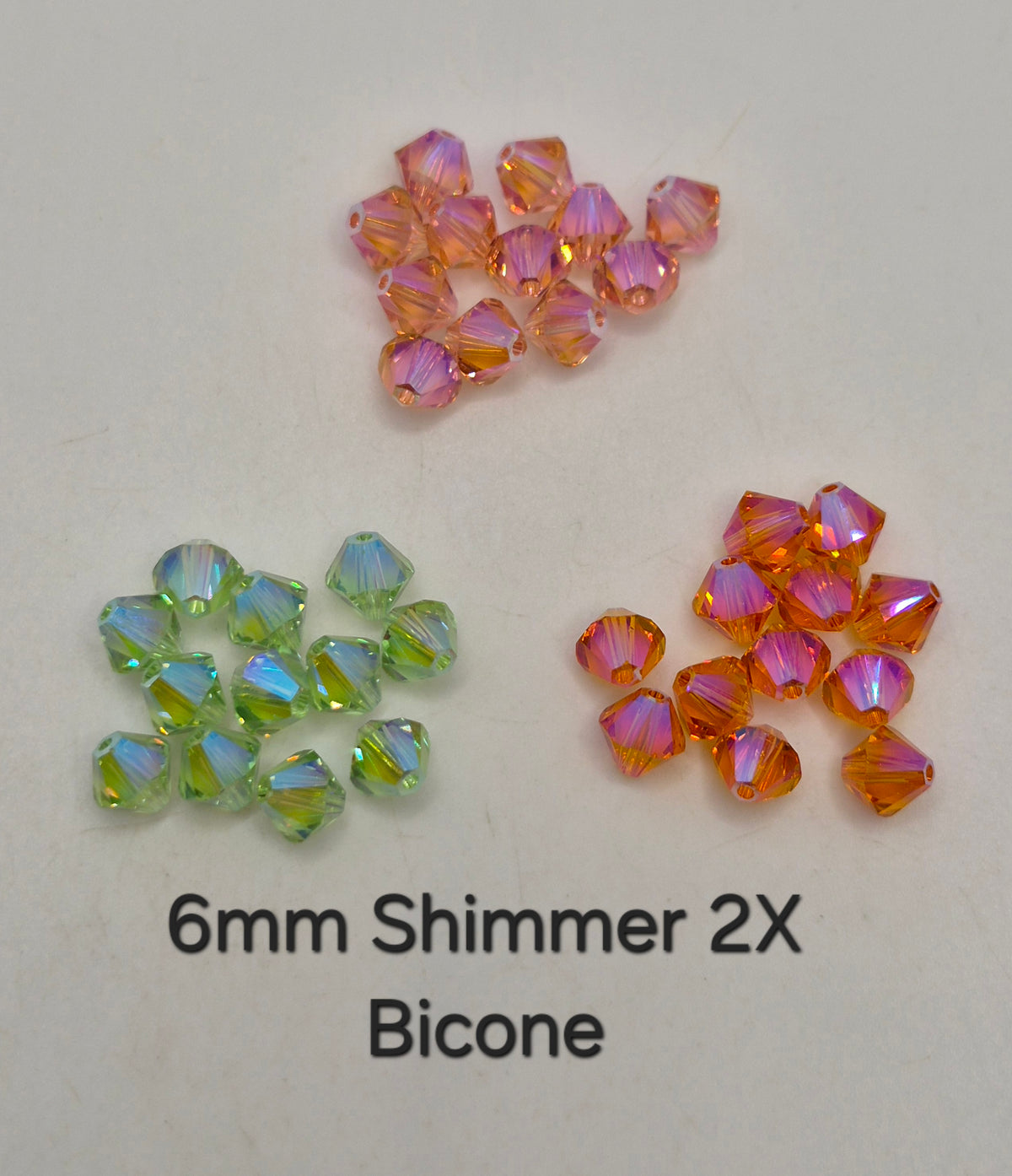 #5328 - Swarovski Crystal 6mm Shimmer 2X Bicones Beads; 12pc per pack