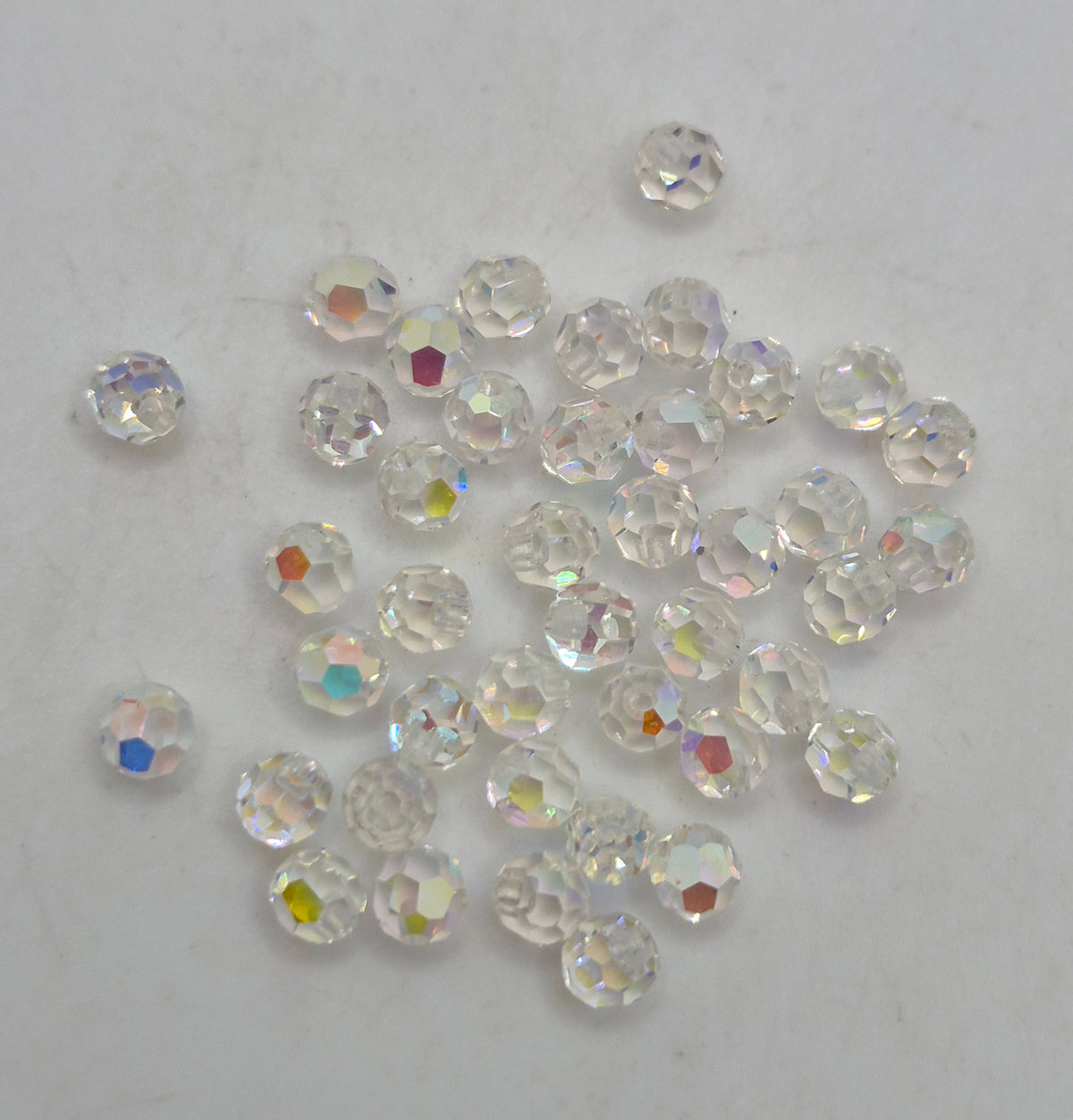 #5080 - Swarovski Crystal Half Drilled 4mm Round Beads; 24pc per pack