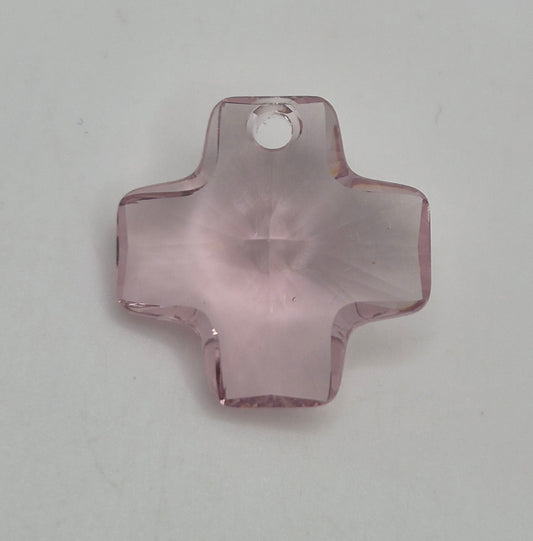 #6866 - Swarovski Crystal Light Amethyst 20mm Chunky Cross Pendant; LAST ONE