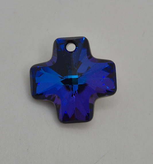 #6866 - Swarovski Crystal Heliotrope 20mm Chunky Cross Pendant; LAST ONE